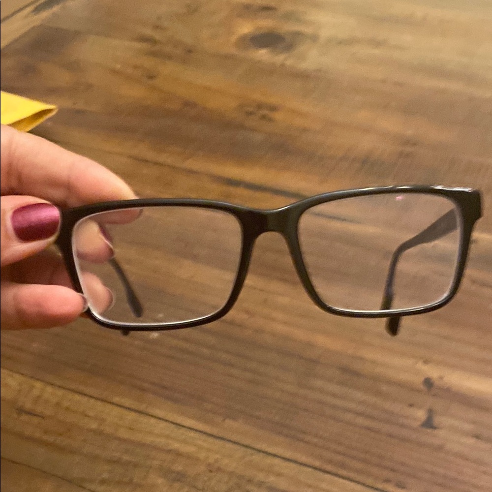 Burberry Stylish Black Square Glasses, Unisex